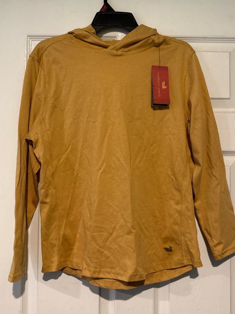 Southern Marsh Youth XL Hooded Long-Sleeve Tee - Mustard